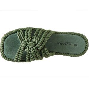 NEW KELSI DAGGER Beachy Rope Woven Sandals moss for women 127tn